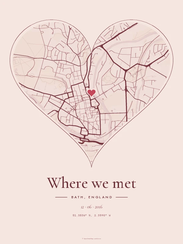 Example map print: Where we met
